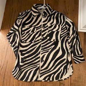 H&M zebra shacket